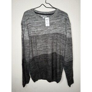And Now This Mens Ombre Regular Fit Crewneck Sweater Gray XXL New